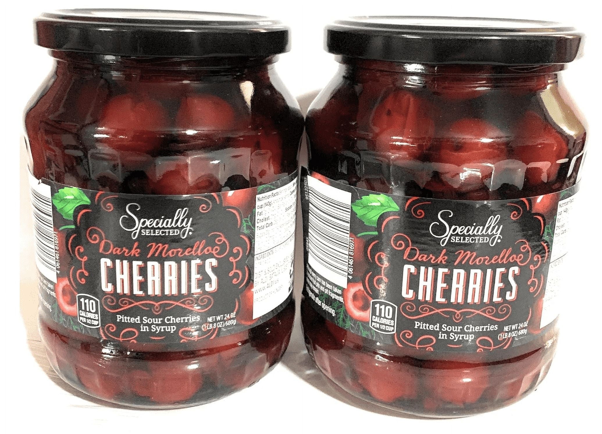 Specially Selected Dark Morello Pitted Sour Cherries, Large 24 oz