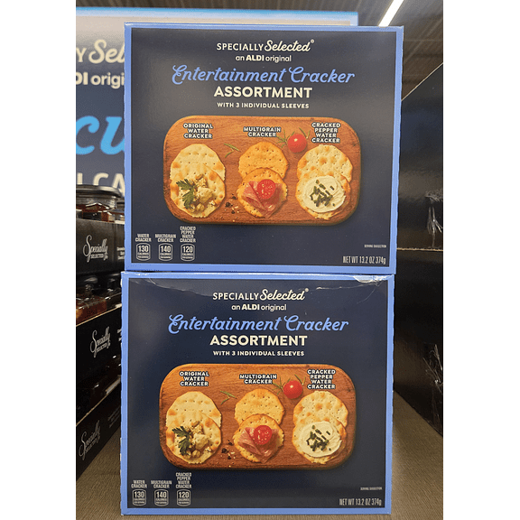 Specially Selected Entertainment Cracker Assortment with 3 Individual Sleeves 13.2oz 374g (2 Boxes)