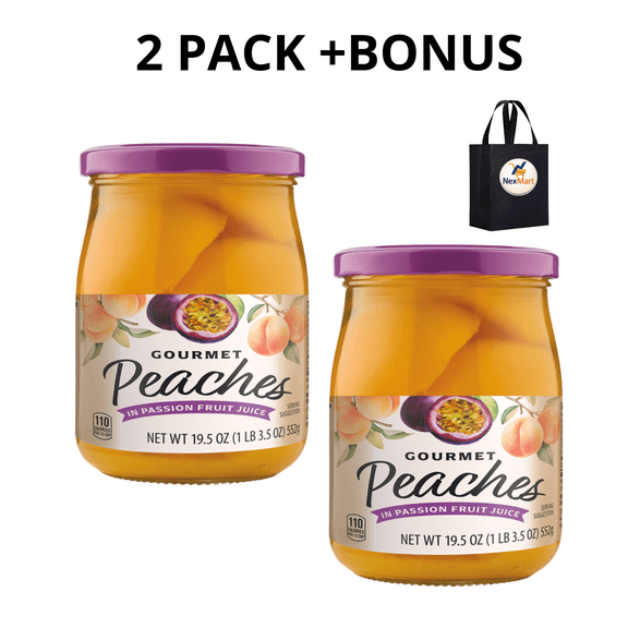 Specially Selected Gourmet Peaches Passion Fruit Juice 19.5 oz 2 Pack + Bonus