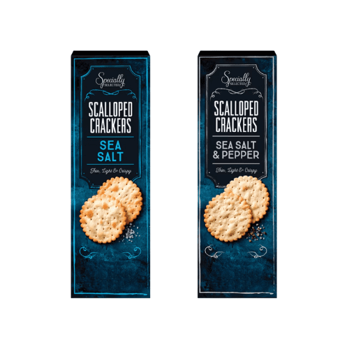 Specially Selected Scalloped Crackers Black Pepper and Sea Salt 6.5 oz,2 Pack Variety