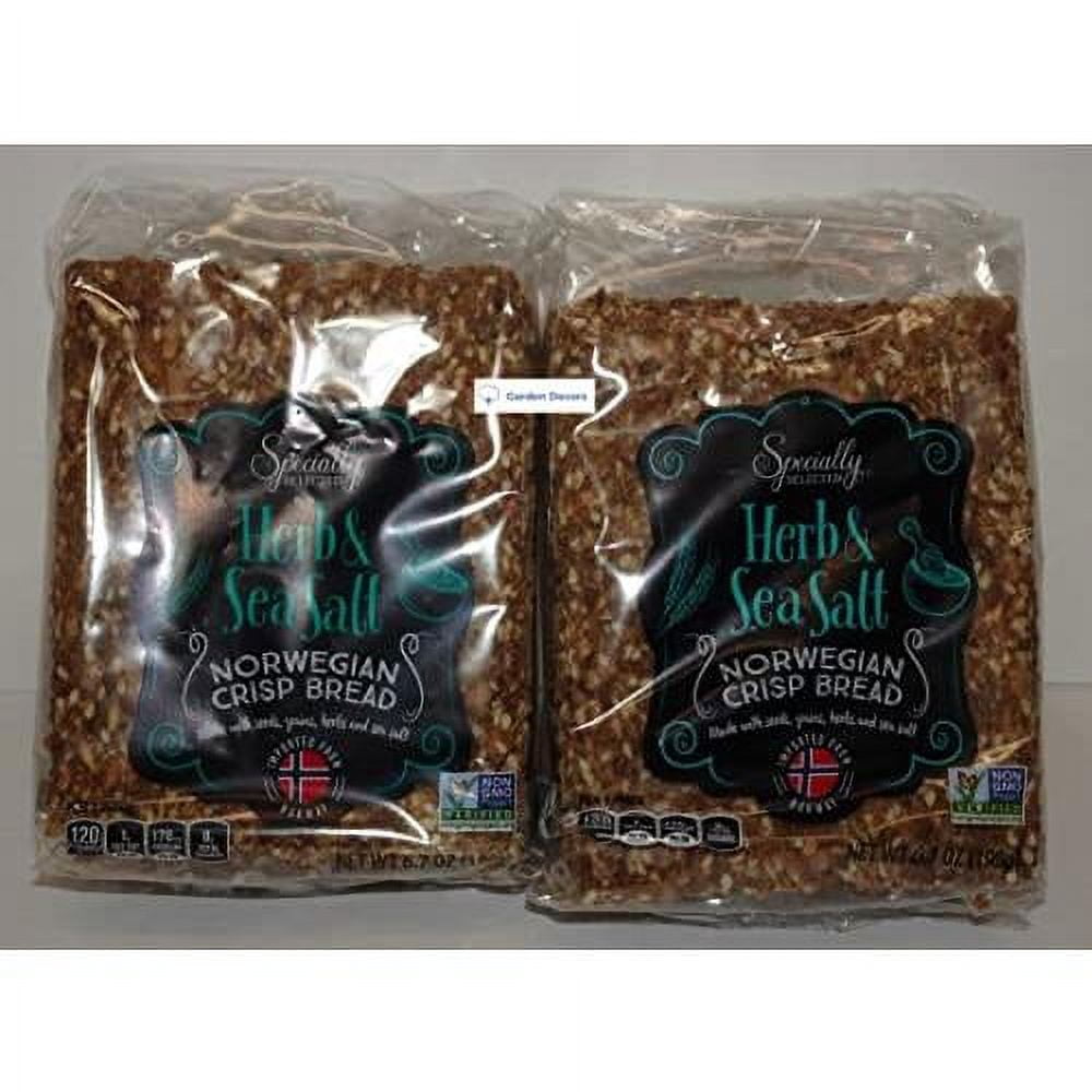 Specially Selected Sea Salt Norwegian Crisp Bread 6.7Oz 190G (Two Bags