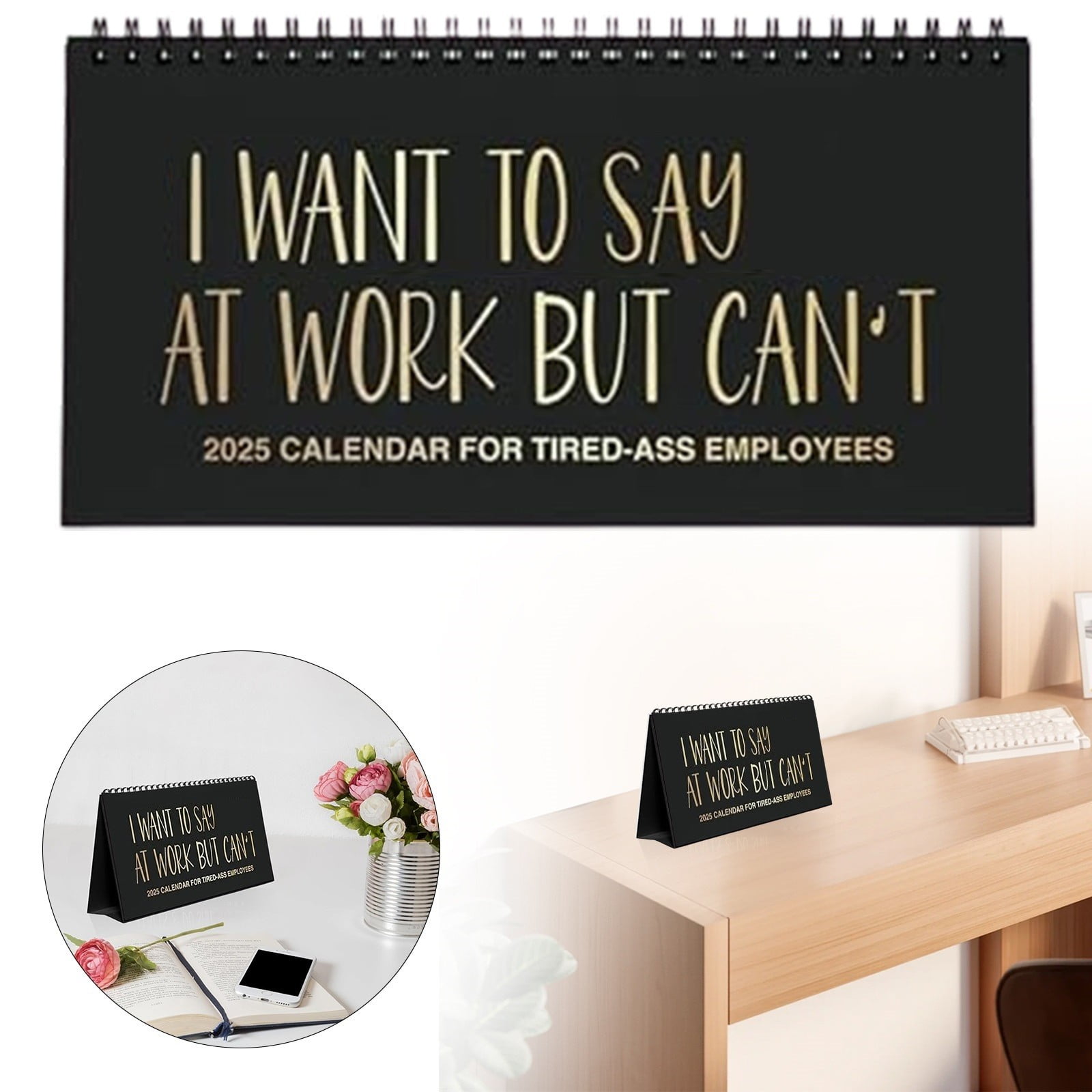 Specialoffer！ Humor Work Swear Affirmations Desk Calendar 2025 Funny