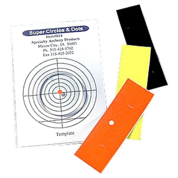 Specialty Archery Circles/Dots, Black/Orange/Yellow