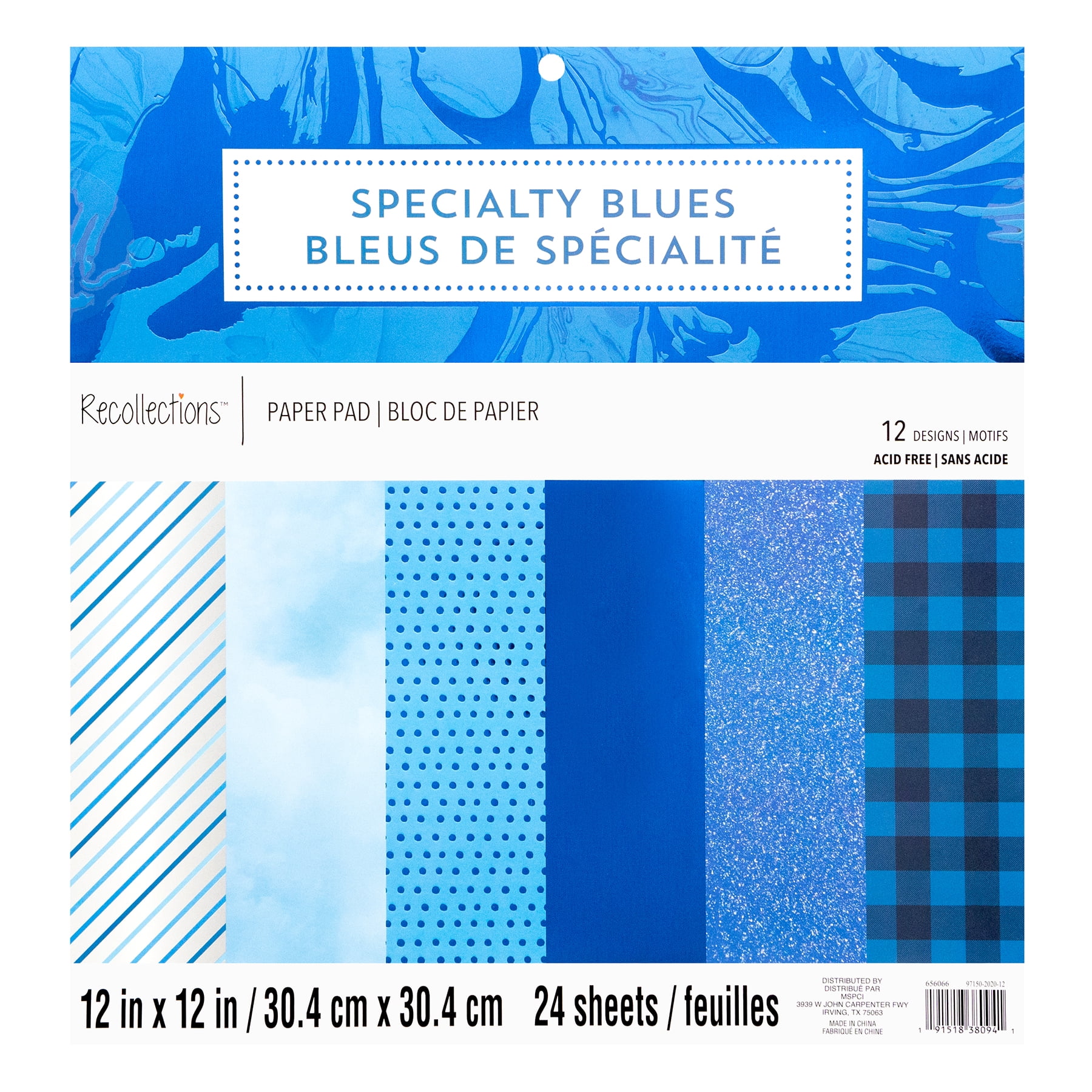 Specialty Blues Paper Pad by Recollections - 12" x 12"