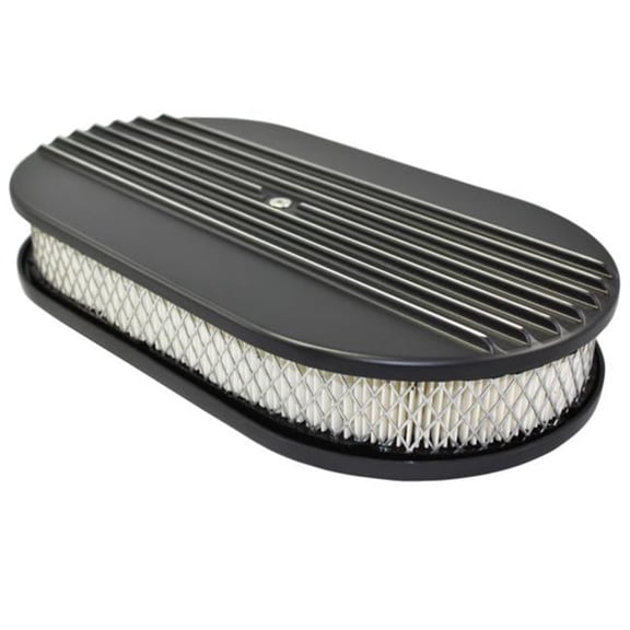 Specialty Chrome 15 x 2 in. Oval Half Finned Top Air Cleaner Kit
