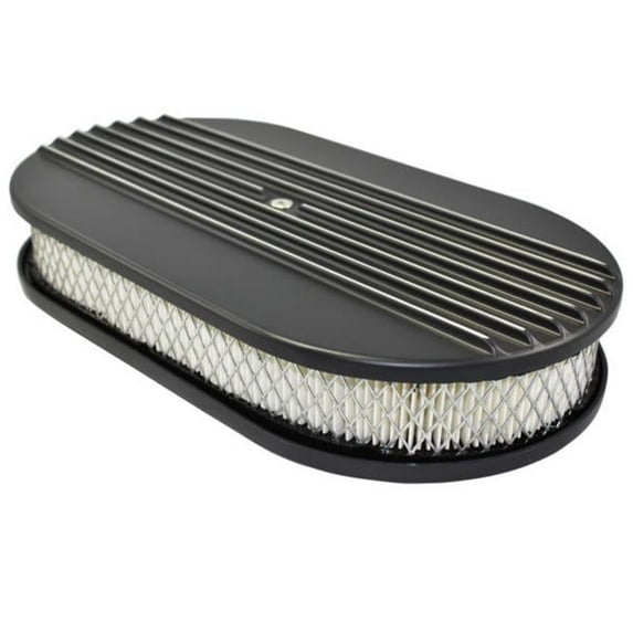 Specialty Chrome 15 x 2 in. Oval Half Finned Top Air Cleaner Kit