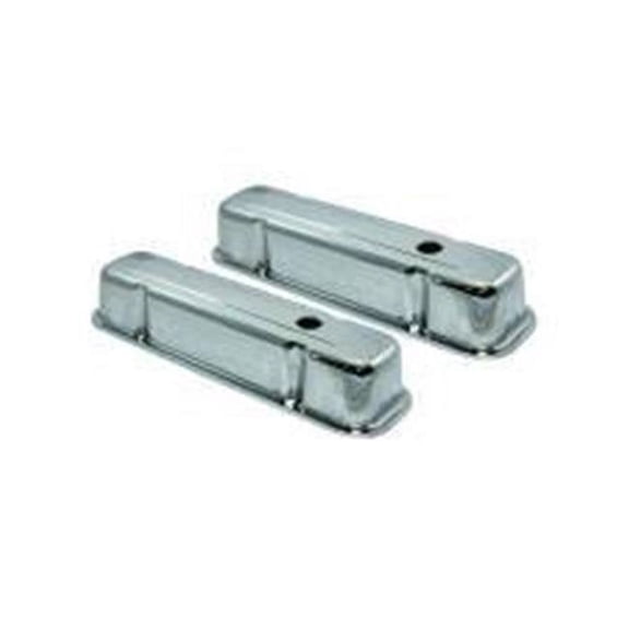 Specialty Chrome  Baffled Breather Holes Steel Chrome Tall Valve Covers for 1959-1979 Pontiac V8