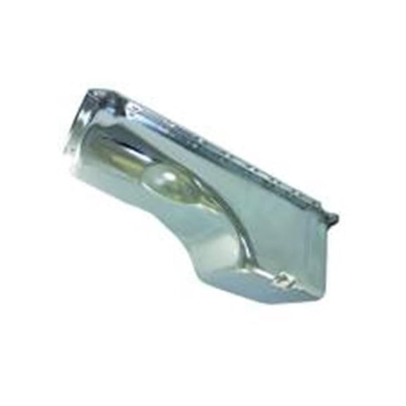 Specialty Chrome SPC7444 4 qt. Rear Sump Stock Depth Steel Chrome Engine Oil Pan for Big Block Chevy 1965-1990