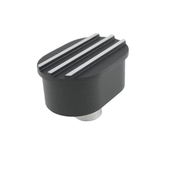 Specialty Chrome SPC8486BK Aluminum Push-In Oval Breather Cap, Finned Black