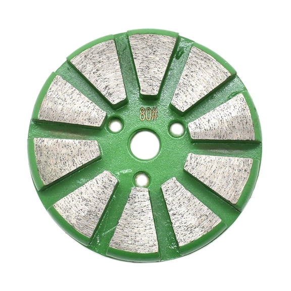 Specialty Diamond PP380 3 Inch Metal Bond Diamond Concrete Floor Grinding Disc with 10 Diamond Segments - 80 Grit