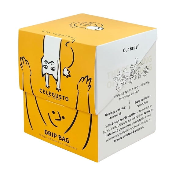 Specialty Drip Coffee Single Serve Pour Over Packs Medium Roast Arabica, Full Body, Smooth No Machine Needed Office Ready, Travel Friendly, Direct Trade