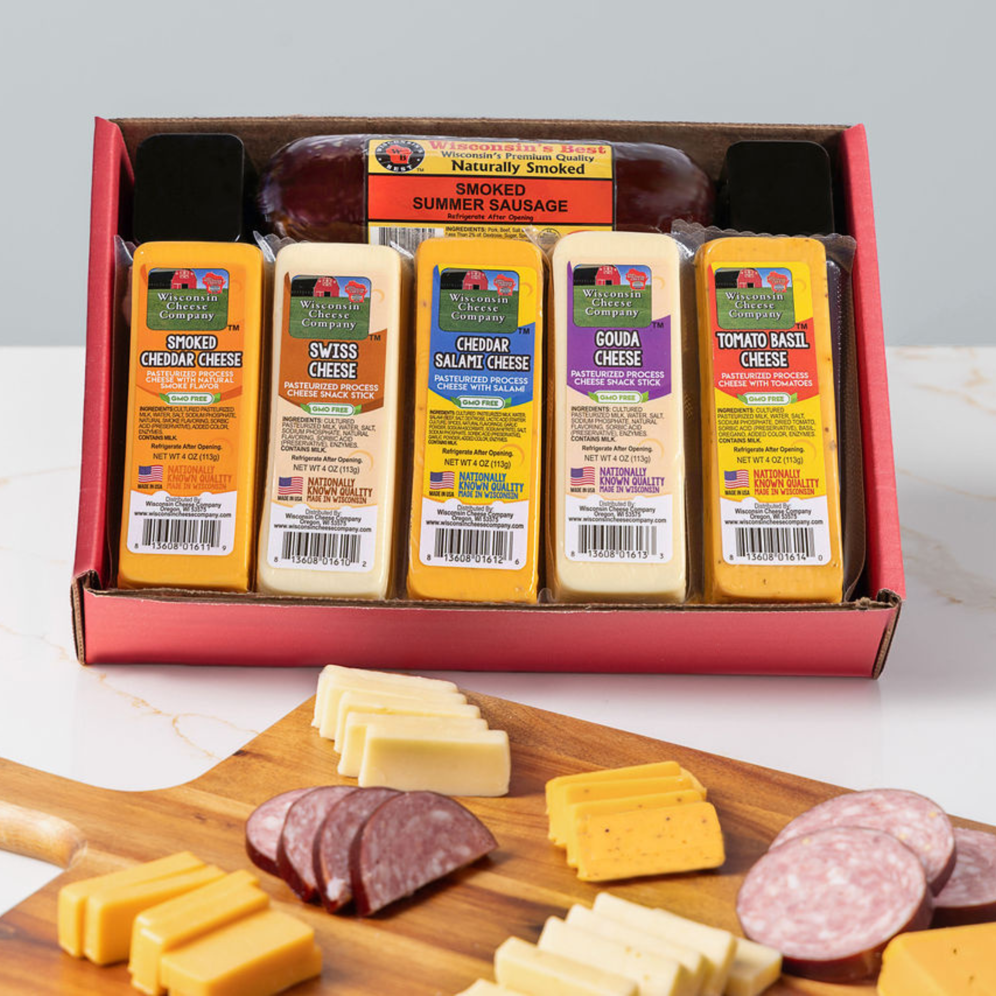 Specialty Wisconsin Cheese & Sausage Gift Box | Great for Gifts & Charcuterie Boards | Low Carb, High Protein, Keto-Friendly | Perfect Father's Day Gift