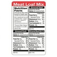 thumbnail image 1 of Specialty Printing Meat Loaf Mix Nutrition Label | 1000/Roll, 1 of 1