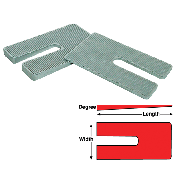 Specialty Products Company ZINC SHIMS 4x6.5x1.5 DEG(6)