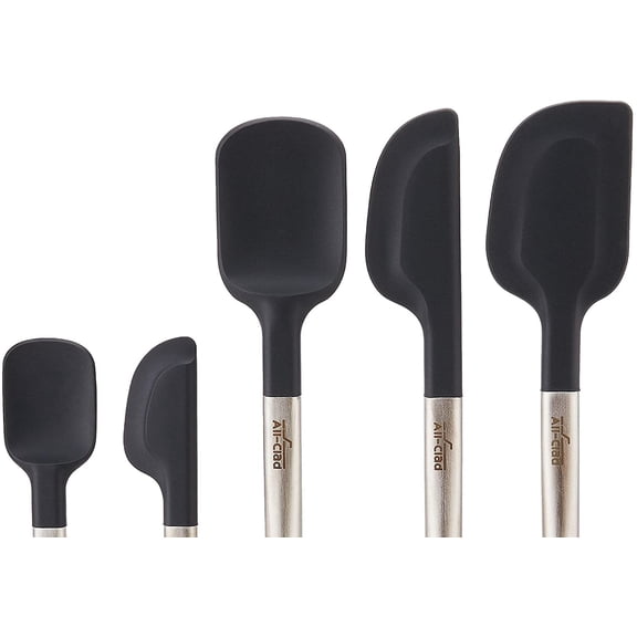 Specialty Silicone Kitchen Gadgets 5 Piece Set, Spatulas Kitchen Tools, Kitchen Hacks Black