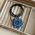 thumbnail image 1 of Specical Design for Wedding Party Neck Accessories French Style with Large Flower Adjustable Rose Choker Necklace Rose Flower Choker Romantic Necklace Wedding Necklace LIGHT BLUE SMALL, 1 of 8