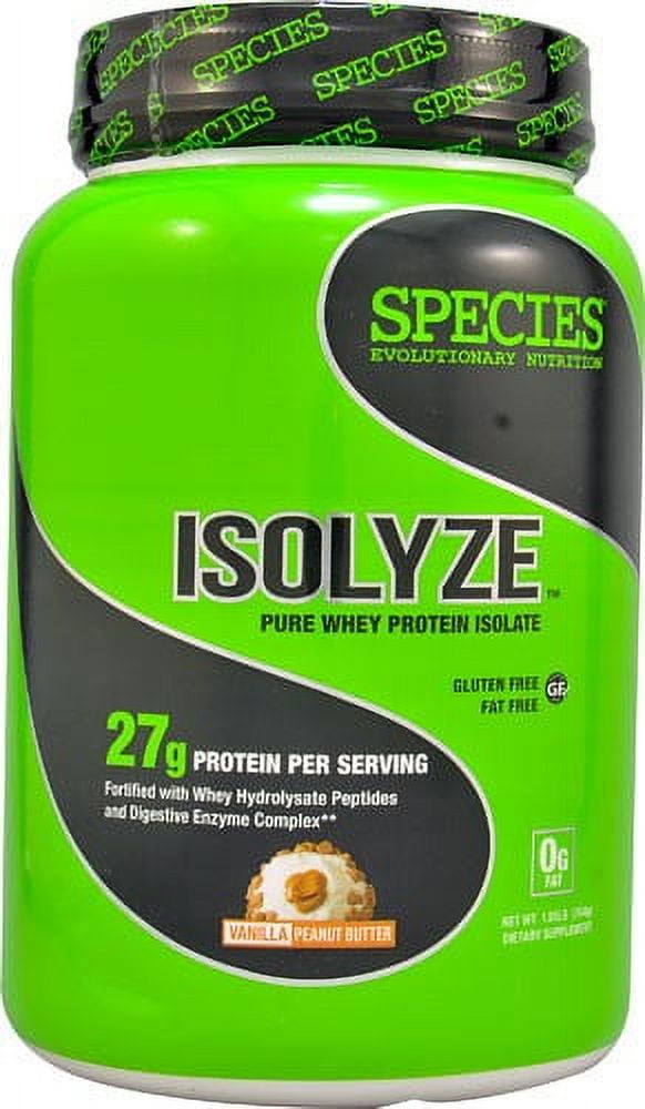 Species Nutrition Isolyze Protein Powder, Vanilla Peanut Butter, 1.55 Lb