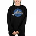 thumbnail image 1 of Species Of Dolphin - Girl's Word Art Crewneck Sweatshirt, 1 of 3