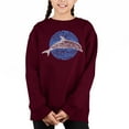 thumbnail image 1 of Species Of Dolphin - Girl's Word Art Crewneck Sweatshirt, 1 of 3