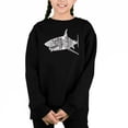 thumbnail image 1 of Species Of Shark - Girl's Word Art Crewneck Sweatshirt, 1 of 3