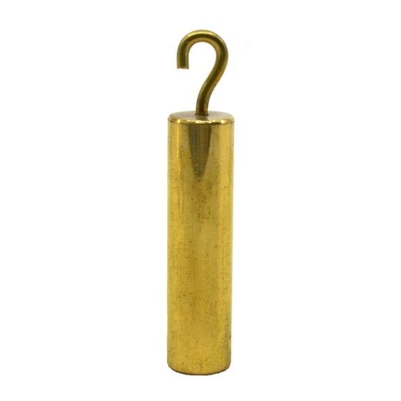 Specific Gravity Cylinder with Hook, Brass - 2" x 0.5" - For Density Investigation, Specific Gravity & Specific Heat Experiments - Eisco Labs
