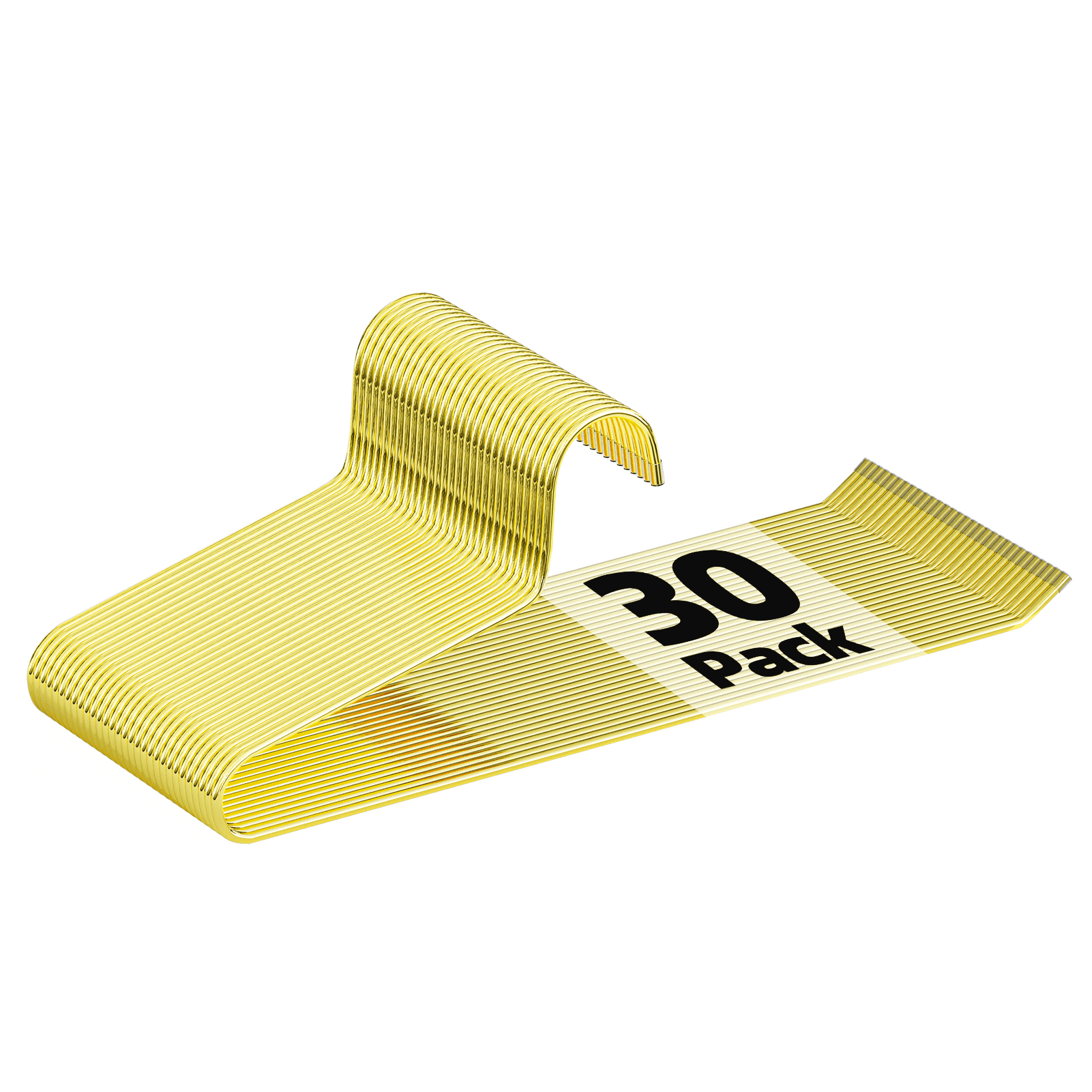 Specilite 13.4in Open Ended Metal Pants Hangers Space-Saving for Jeans,Pants, Towel, Gold-30 Pack