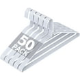thumbnail image 1 of Specilite White Metal Wire Clothes Hanger, Ultra Thin Non Slip with Groove-50 Pack, 1 of 7