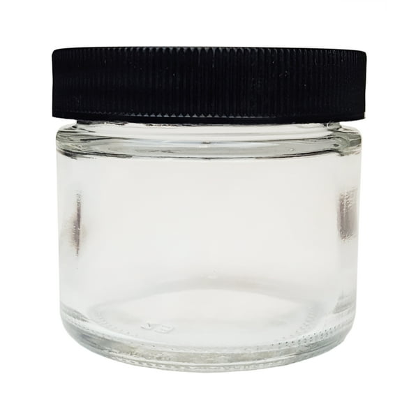 Specimen Jar, Flint Glass, 2oz capacity with 53/400 neck and foam lined cap. Pack 24.