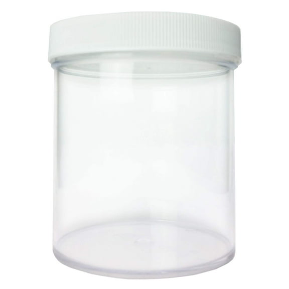 GSC International 43001 Wide-Mouth Polystyrene Jar with Lid, 16oz