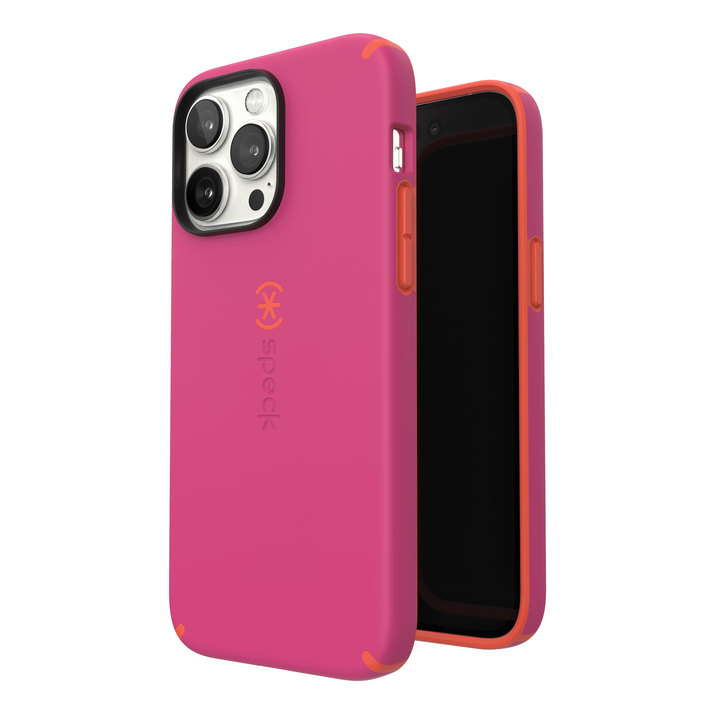 Speck CandyShell Case Anti-Scratch Slim with MagSafePro for iPhone 14 Pro Max, Digital Pink/Red