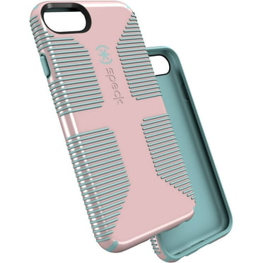 Speck CandyShell Grip Case for iPhone SE 2020, iPhone 6, iPhone 7, and iPhone 8, River Blue/Quartz Pink