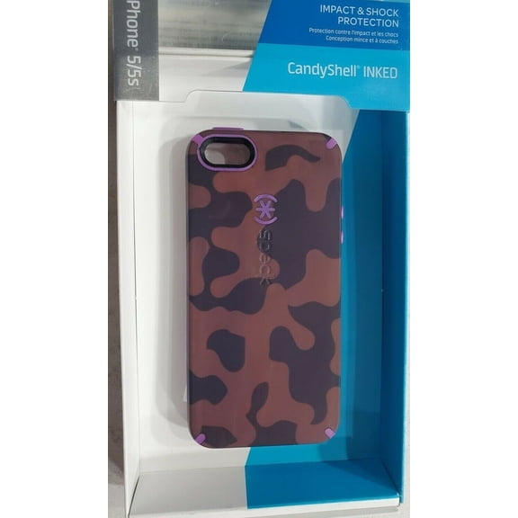 Speck CandyShell Inked Case for iPhone 5/5S, Camo Brown / Purple