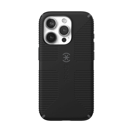 Speck Candyshell Grip Magsafe Slim Cell Phone Case for Apple iPhone 15 Pro, Black
