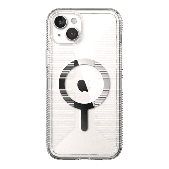 Speck Gemshell Grip Shock-Resistant Slim Cell Phone Case for Apple iPhone 14 Plus/15 Plus, Clear