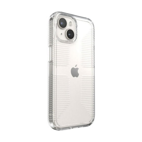 Speck Gemshell Grip Slim Cell Phone Case for Apple iPhone 15 & iPhone 14, Clear