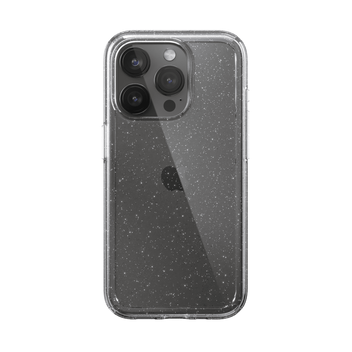 Speck Gemshell with Glitter Case for iPhone 15 Pro in Clear and Platinum Glitter