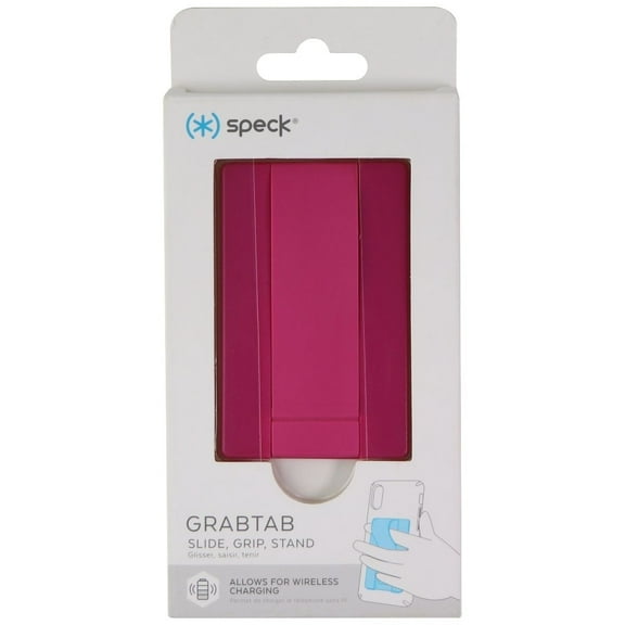 Speck GrabTab Universal Cell Phone Holder and Stand - Geranium Pink/Beetroot Pin