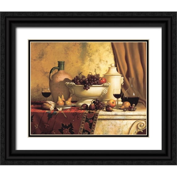 Speck, Loran 18x15 Black Ornate Wood Framed with Double Matting Museum Art Print Titled - Italian Feast