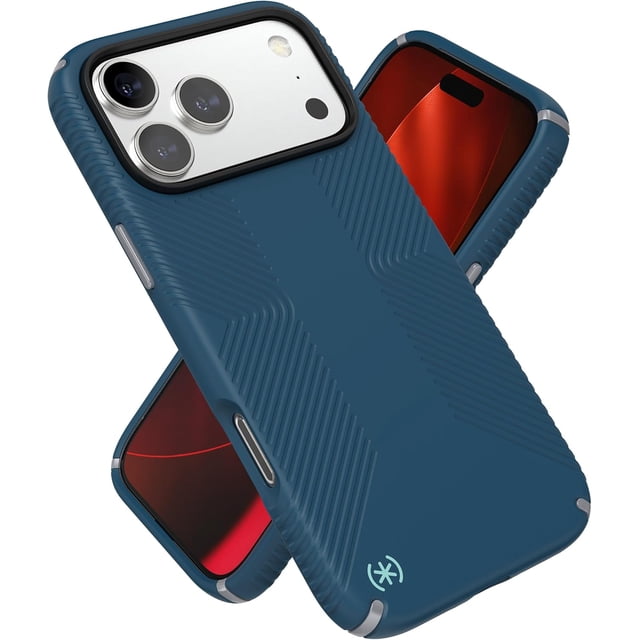 Shell Posster Blue Speck PRESIDIO2 Grip Shock-Resistant Solid Print Hard Shell Slim Cell ...