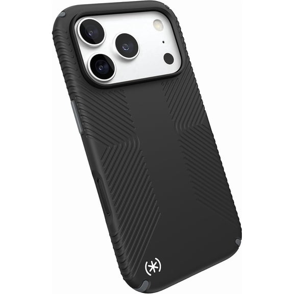 Speck PRESIDIO2 Grip for iPhone 18 Pro Case, MagSafe-Compatible, Slim Protective Case, Black/Slate Grey/White