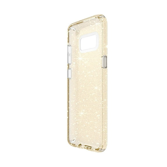 Speck Presidio Clear + Glitter for Samsung Galaxy S8, Gold Glitter/Clear