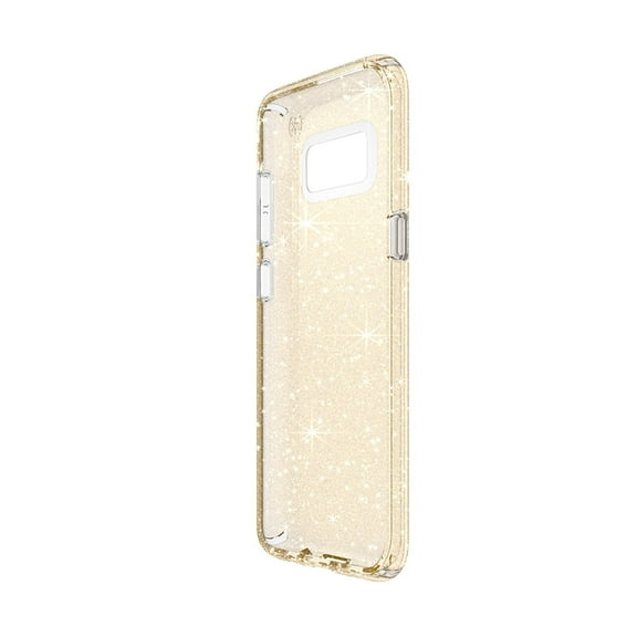 Speck Presidio Clear + Glitter for Samsung Galaxy S8, Gold Glitter/Clear