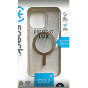 Speck Presidio Lux MagSafe Case For iPhone 15 Pro Max, Clear Glitter