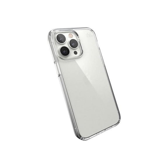 Speck Presidio Perfect-Clear - Back cover for cell phone - MagSafe compatibility - hard polycarbonate, soft thermoplastic polyurethane (TPU) - clear - for Apple iPhone 14 Pro Max