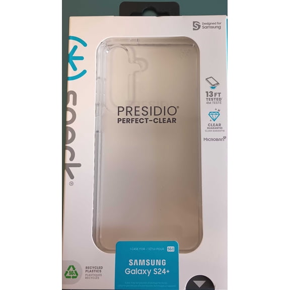 Speck Presidio Perfect Clear Case For Samsung Galaxy S24+-Clear