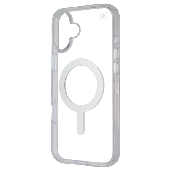 Speck Presidio Perfect-Clear Chrome MagSafe case for the Apple iPhone 16 Plus