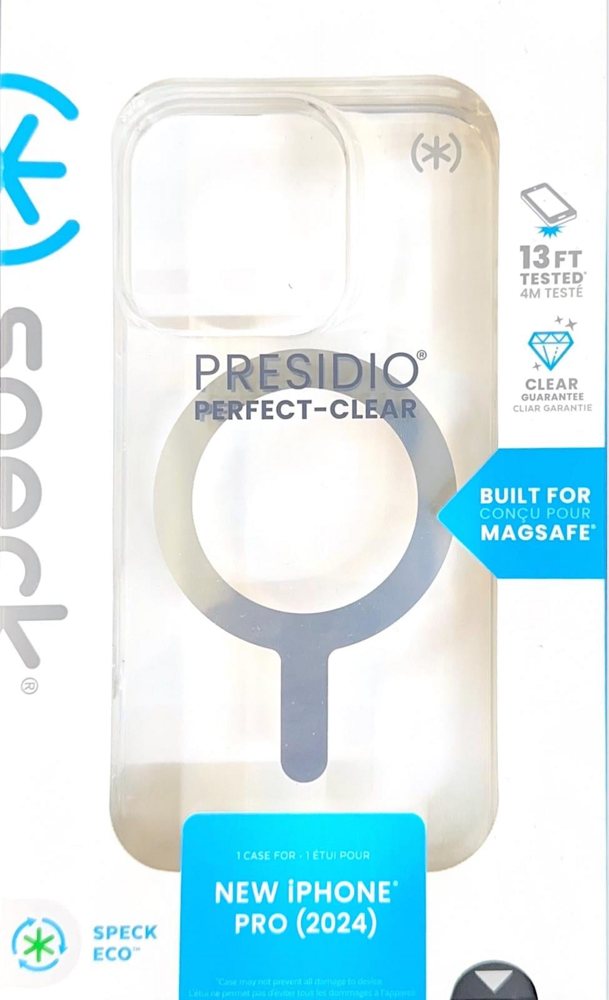 Speck Presidio Perfect-Clear Chrome MagSafe for Apple iPhone 16 Pro Case