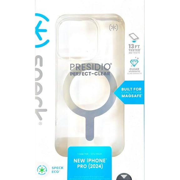 Speck Presidio Perfect-Clear Chrome MagSafe for Apple iPhone 16 Pro Case