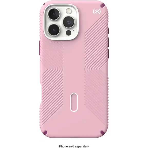 Speck - Presidio2 Grip ClickLock Case with MagSafe for Apple iPhone 16 Pro - Wednesday Pink
