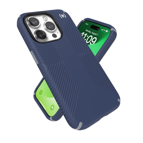 Speck Presidio2 Grip with MagSafe Navy Case - iPhone 15 Pro